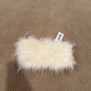 12th Tribe Chanel Faux Feather Top